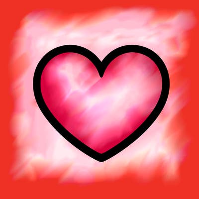 a blank heart
