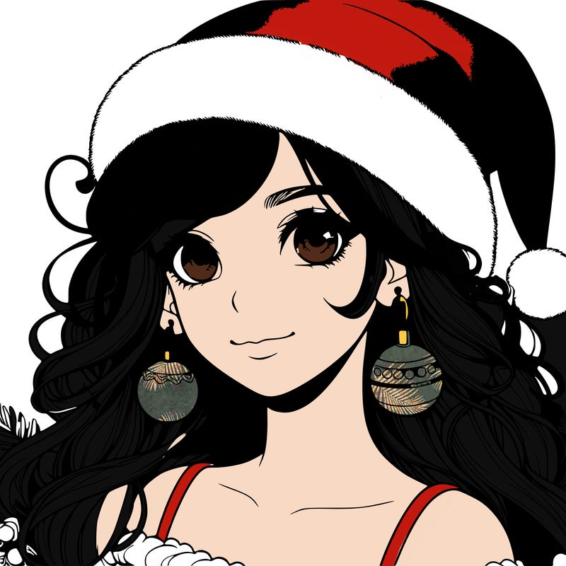 realistic christmas girl