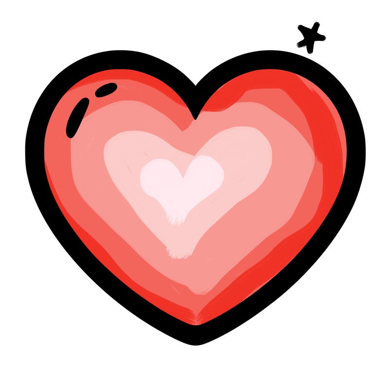 a blank heart