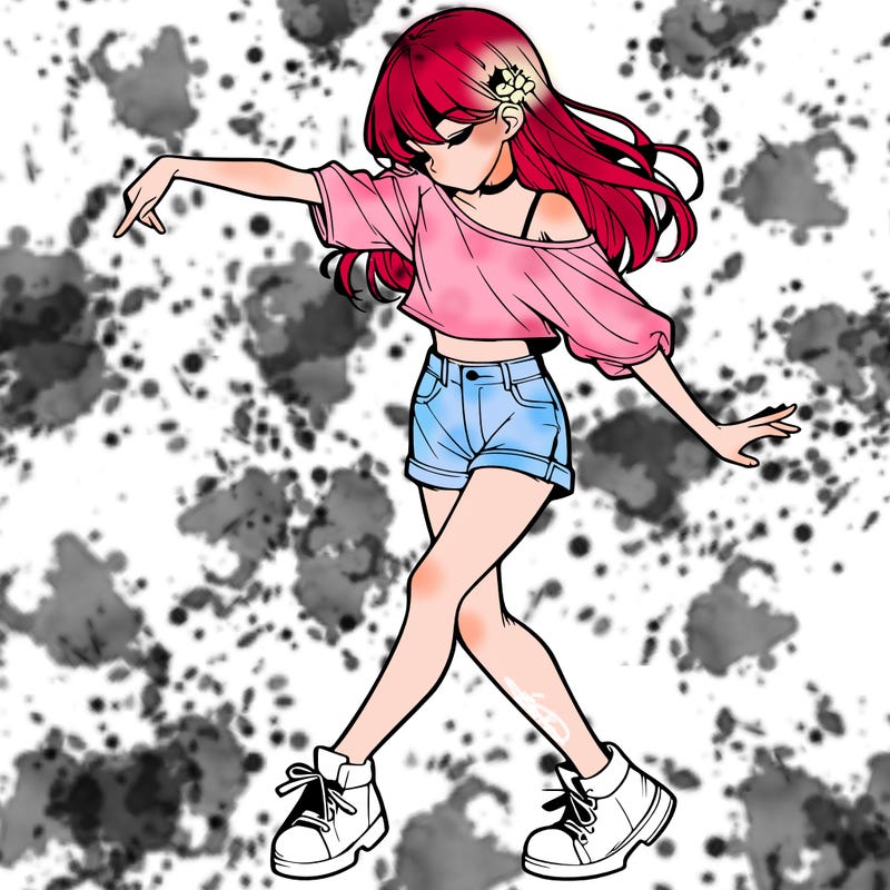 realistic girl danceing