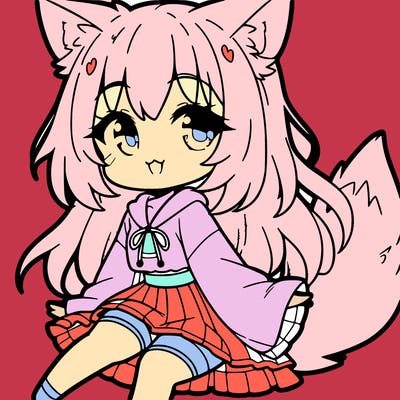 cute easy manga wolf girl