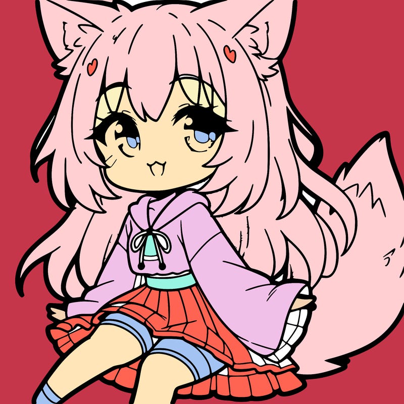 cute easy manga wolf girl