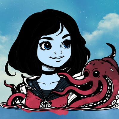 realist girl as a kraken