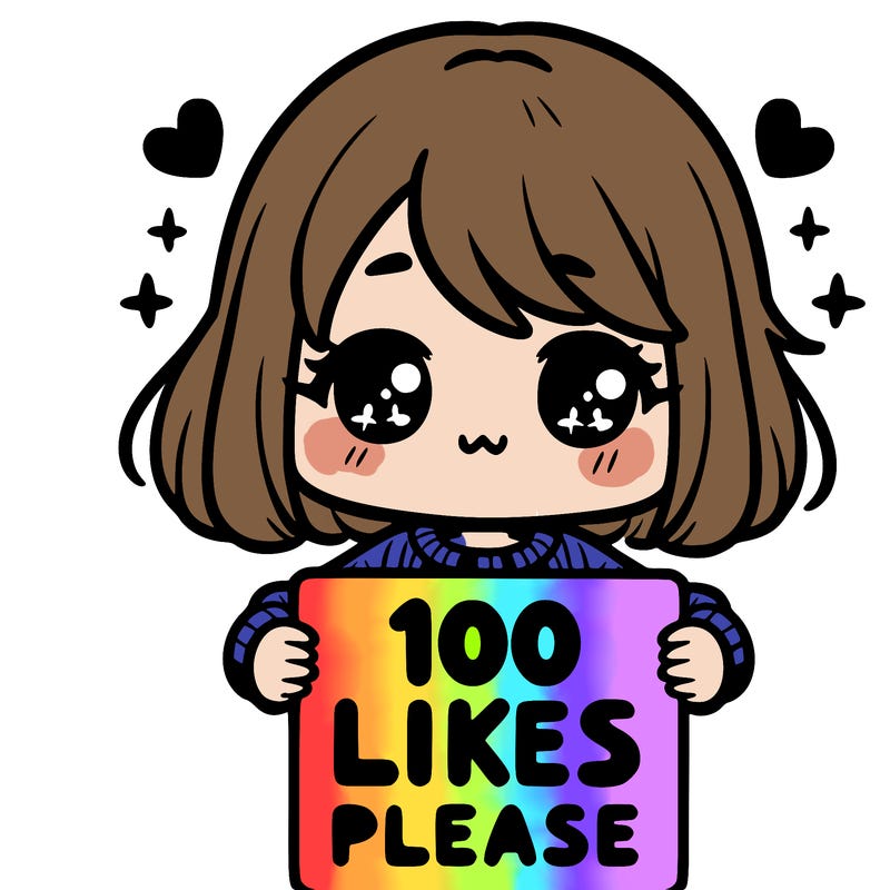 cute girl holding a sign saying 100 likes please