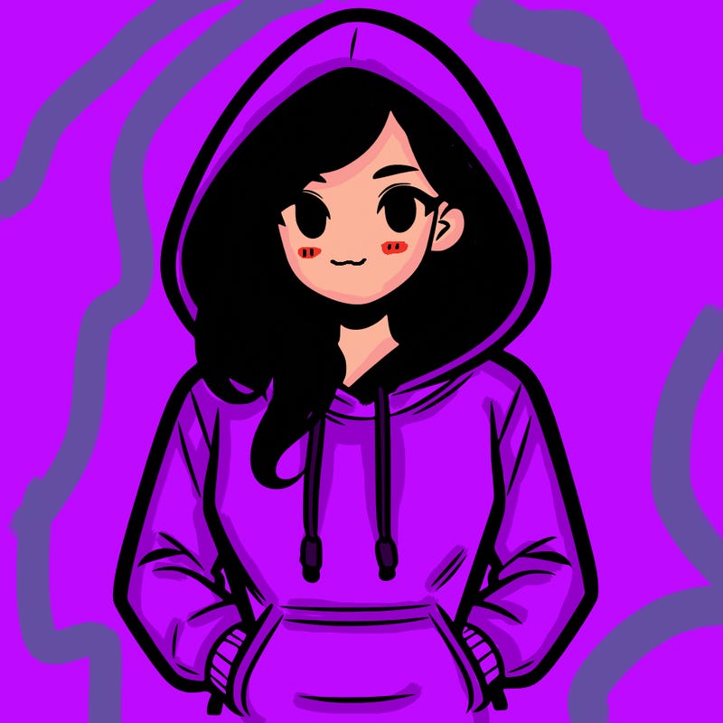 a woman wearing a hoodie
