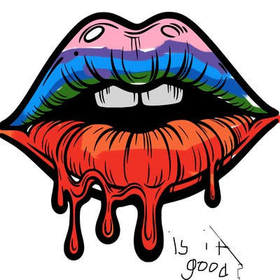 lips that look realistic and drip