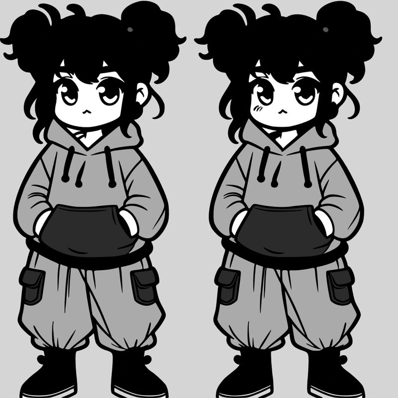girl with baggy clothes
