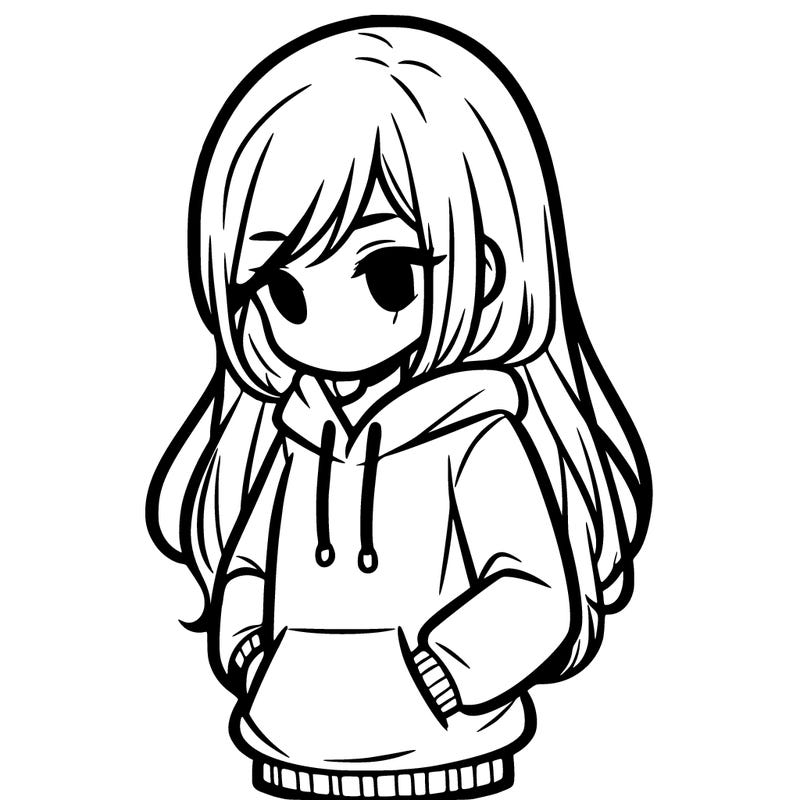 girl wearing hoodie