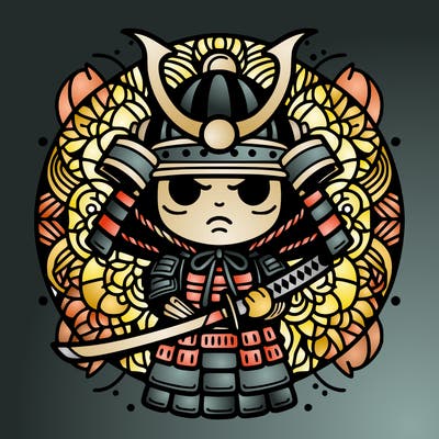 samurai, mandala