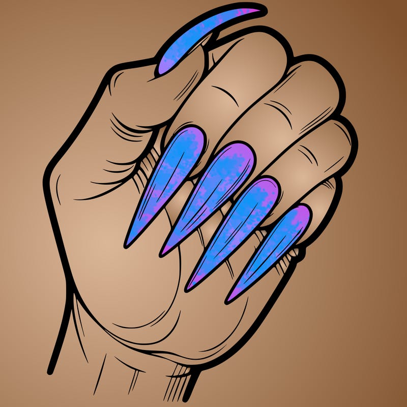 very long pretty nails