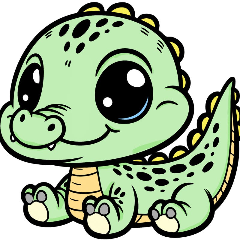 a cute animal crocodile baby