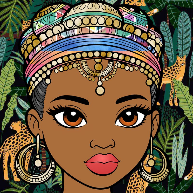 african princess head shot