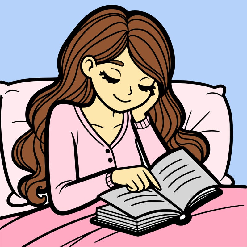 woman reading a book