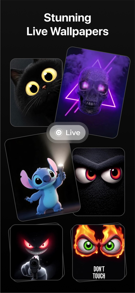 A selection of stunning live wallpapers featuring various characters and styles