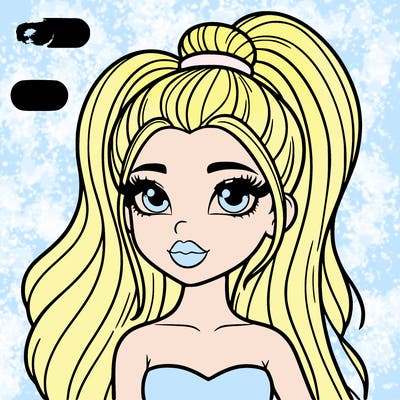 a beautiful girl with a high pony tail