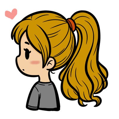girl with ponytail