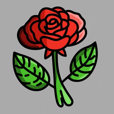 simple rose flower