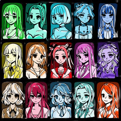 girls that look diffrent anime