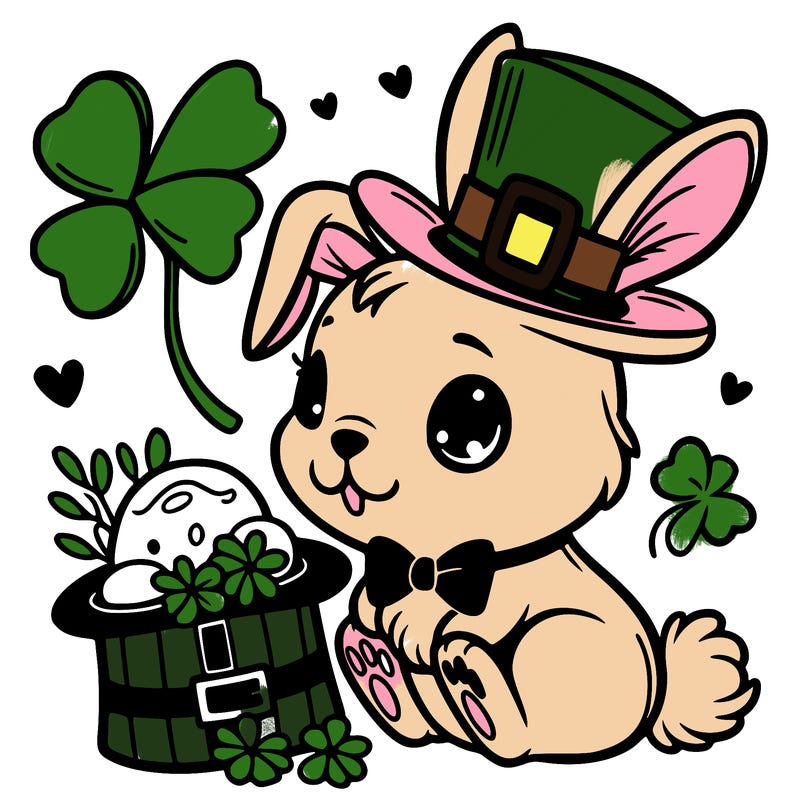 st. patrick's day, bunny.