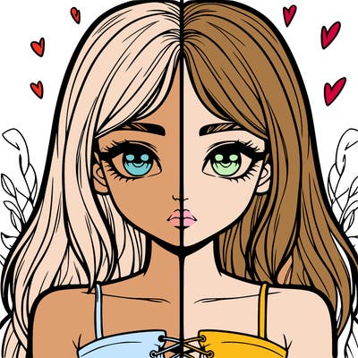 realistic girl split