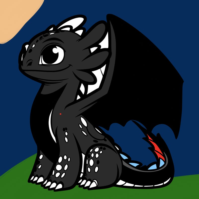 toothless from how to train your dragon