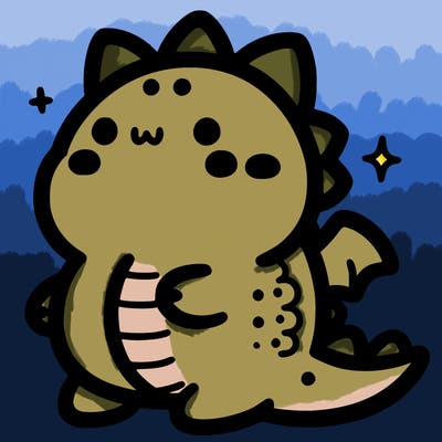 kawaii chubby dragon