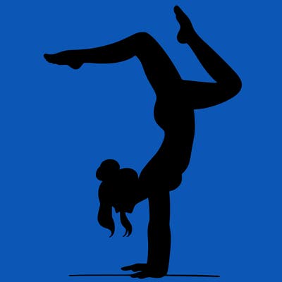 a woman doing a handstand