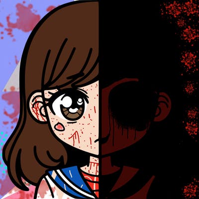 a split of a girl