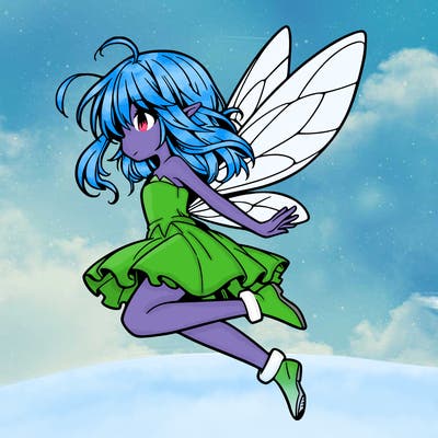 manga fairy flying