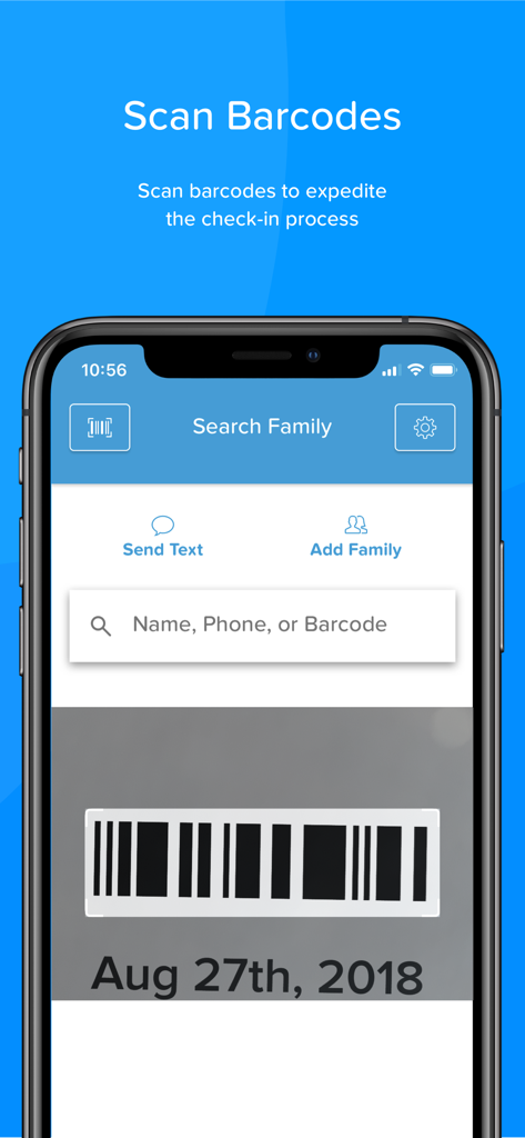 Check-In App - Función de escaneo de código de barras para la aplicación de registro en la iglesia