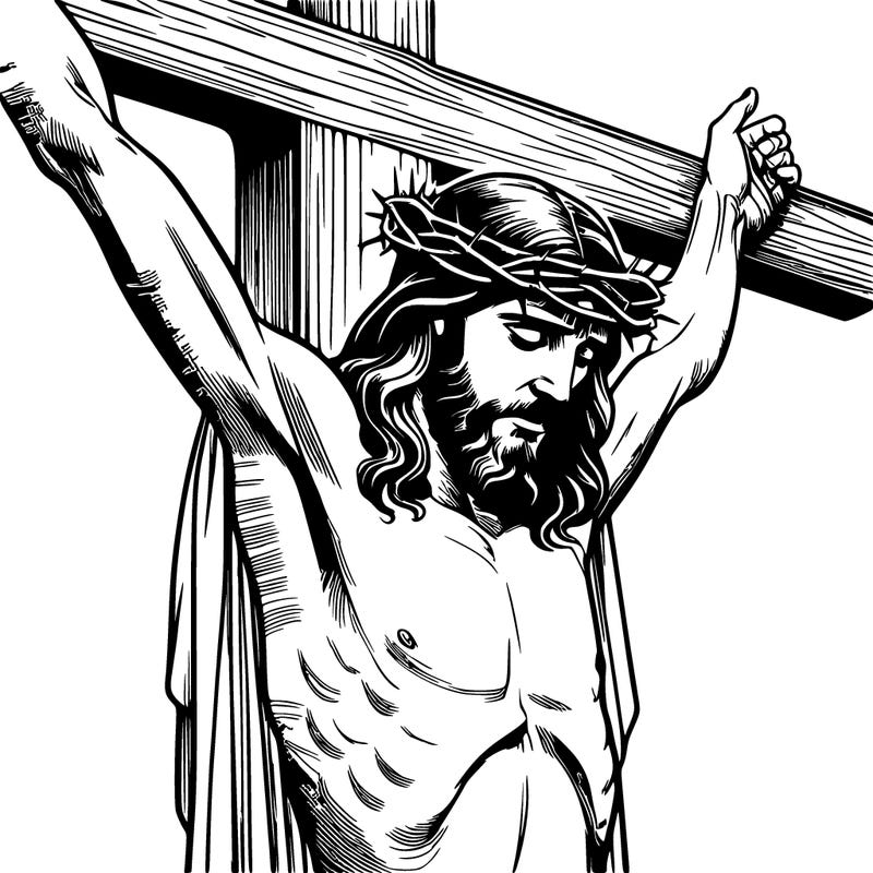 realistic jesus on the cross