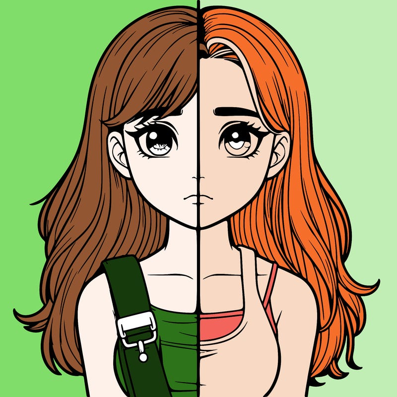 realistic girl split