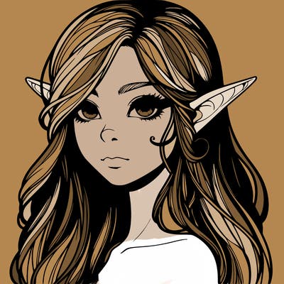 elf girl realistic dark fantasy