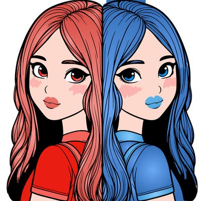 realistic girl split