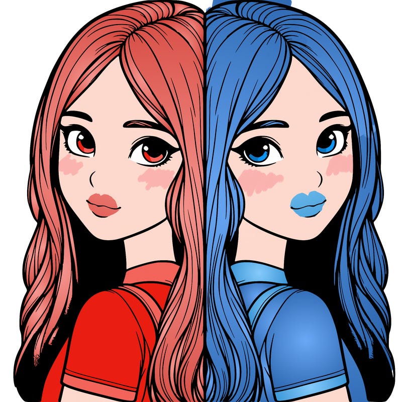 realistic girl split