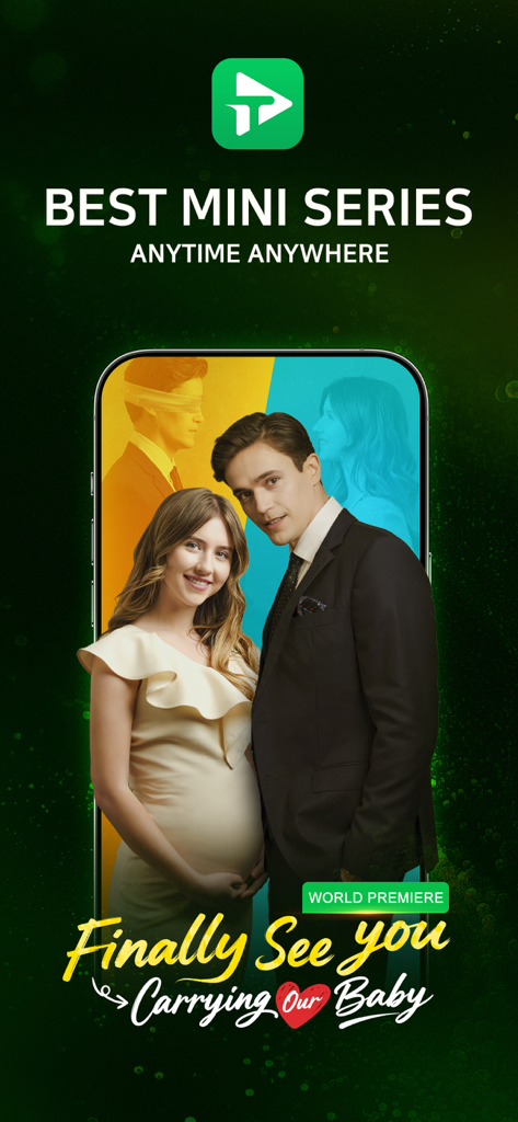 Screenshot dell'app TopReels che mostra la miniserie Finally See You Carrying Our Baby.