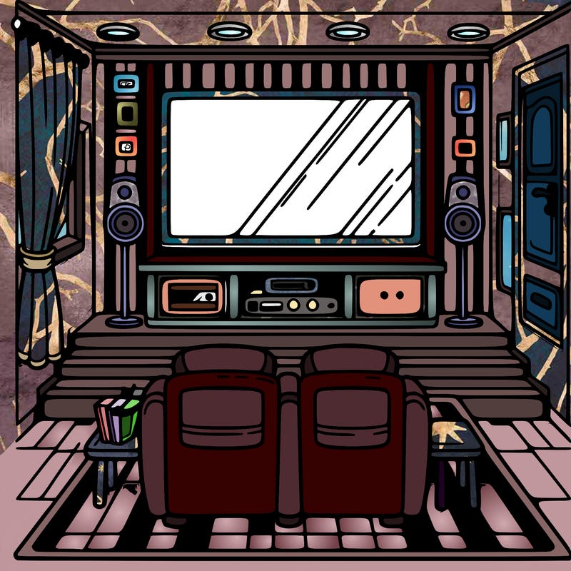 a home theater room