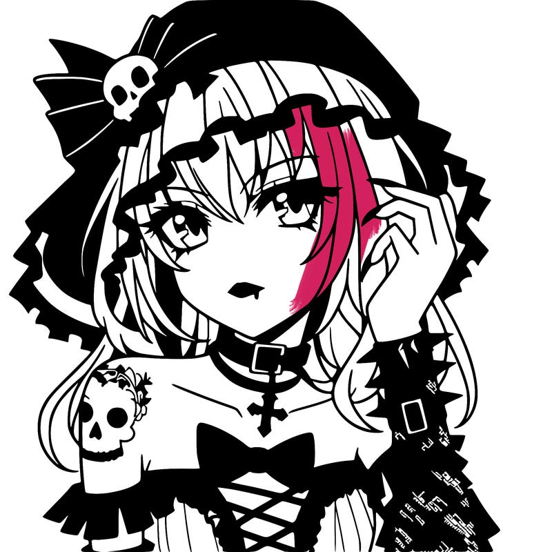 goth anime girl