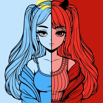 realistic girl split