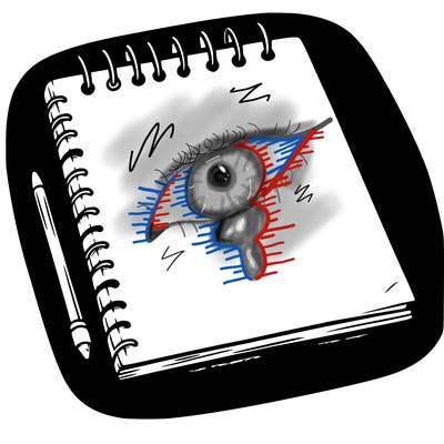 a blank sketch pad