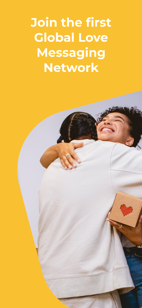 Lovebox - Long Distance Love - A young couple hugging while holding a physical Lovebox device