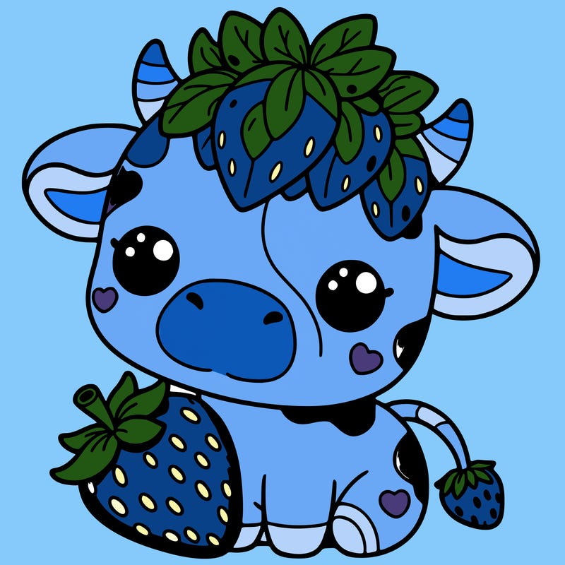 cute strawberry cow