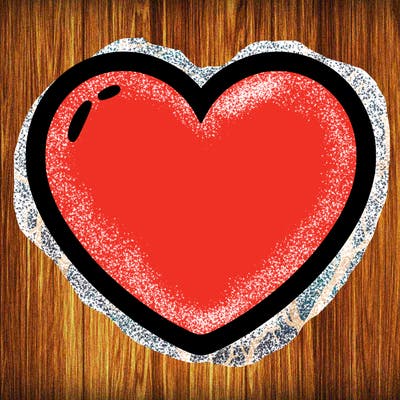 a blank heart