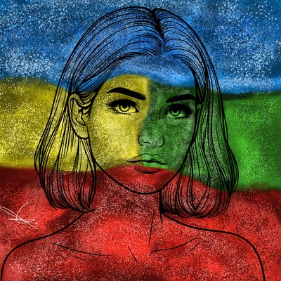 realistic portrait of woman