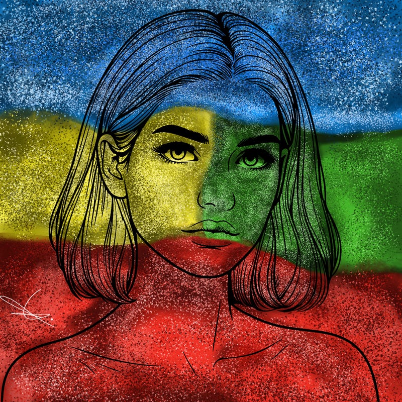 realistic portrait of woman