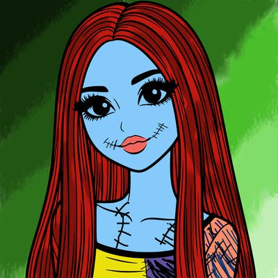 realistic girl with straight and long hair