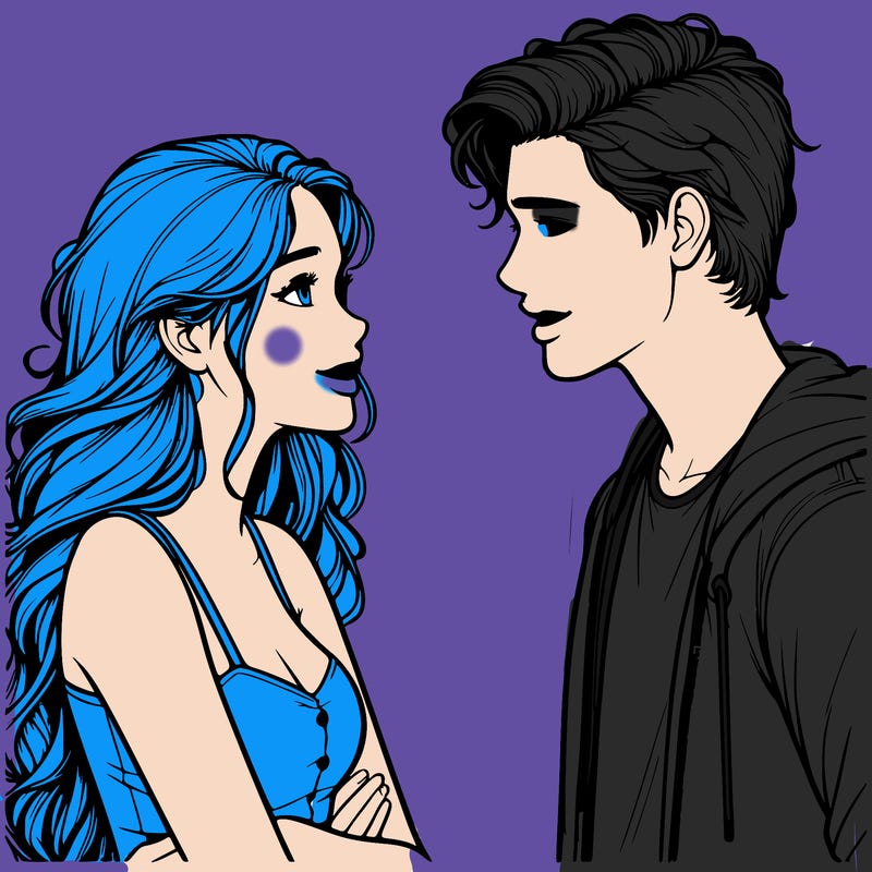 realistic girl talking to her boyfriend crush