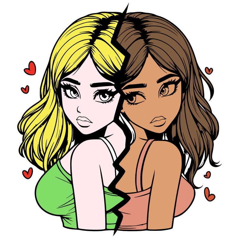 realistic girl split