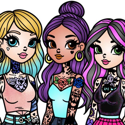 girls with tattoos
