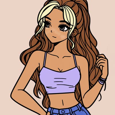 girl in crop top